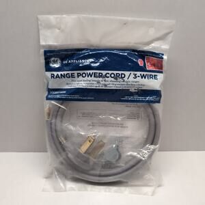 General Electric WX09X10006 3 Wire Range Power Cord 4ft 40 Amp Oven Stove Plug